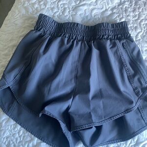 Purple running shorts